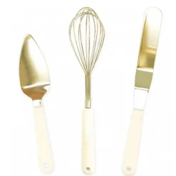 Utensilios básicos dorados de acero inoxidable (3) - ScrapCooking