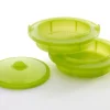 Vaporera con 2 niveles verde 22 cm - Silicona - Lékué