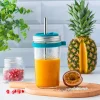Vaso de cristal para smoothies con pajita y accesorios 500 ml - Kilner