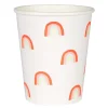 Vasos de papel Arcoíris 250 ml (12) - Meri Meri