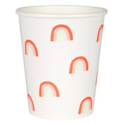 Vasos de papel Arcoíris 250 ml (12) - Meri Meri