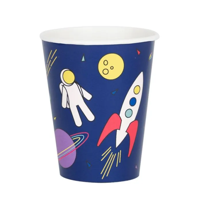 Vasos de papel astronautas 205 ml (8) - My Little Day