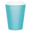 Vasos de papel azul bebé 250 ml (8) - Conver Party