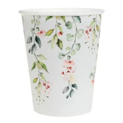 Vasos de papel flores 250 ml (10)