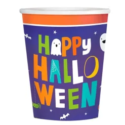 Vasos de papel Happy Halloween 250 ml (8) - Amscan