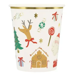 Vasos de papel Navidad 250 ml (8) - Meri Meri