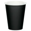 Vasos de papel negros 250 ml (8) - Conver Party