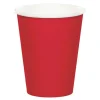 Vasos de papel rojos 250 ml (8) - Conver Party