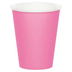 Vasos de papel rosas 250 ml (8) - Conver Party