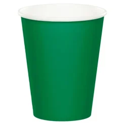 Vasos de papel verdes 250 ml (8) - Conver Party