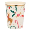 Vasos Festive Motif Navidad 250 ml (8) - Meri Meri