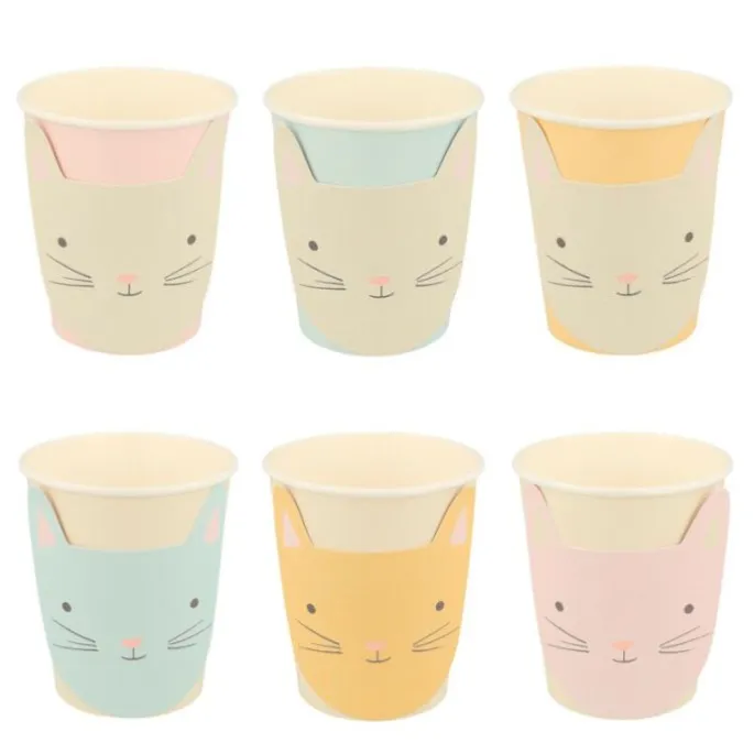 Vasos gatos 250 ml (8) - Meri Meri