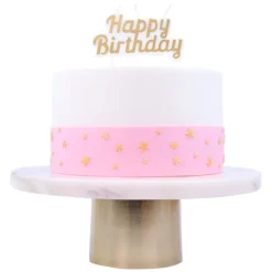 Vela Happy birthday dorada - PME