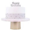 Vela Happy birthday plateada - PME