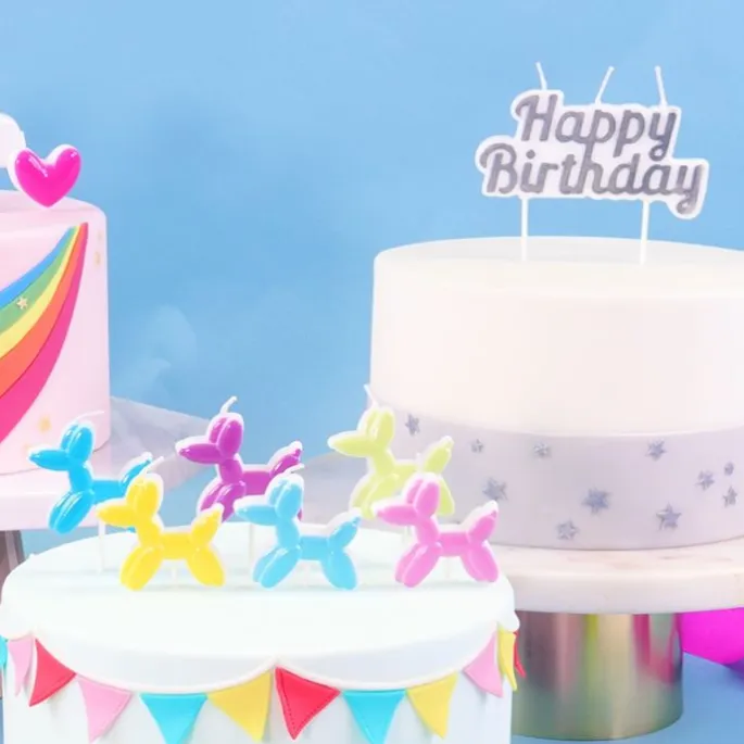 Vela Happy birthday plateada - PME