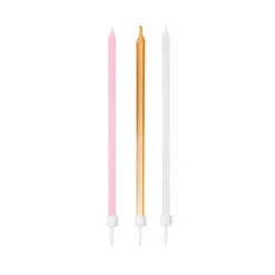 Velas blancas, doradas y rosas (16) - Talking Tables