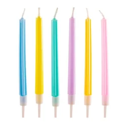 Velas de colores columnas (6) - Dekora