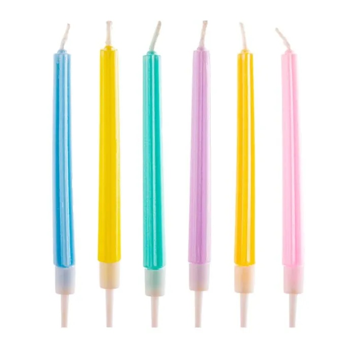 Velas de colores columnas (6) - Dekora
