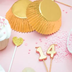 Velas doradas números y estrellas (15) - ScrapCooking