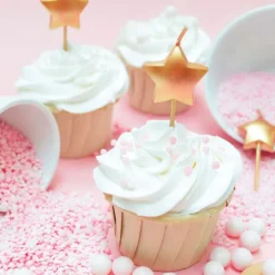 Velas doradas números y estrellas (15) - ScrapCooking