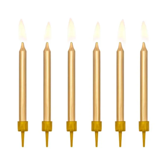 Velas doradas (6) - PartyDeco
