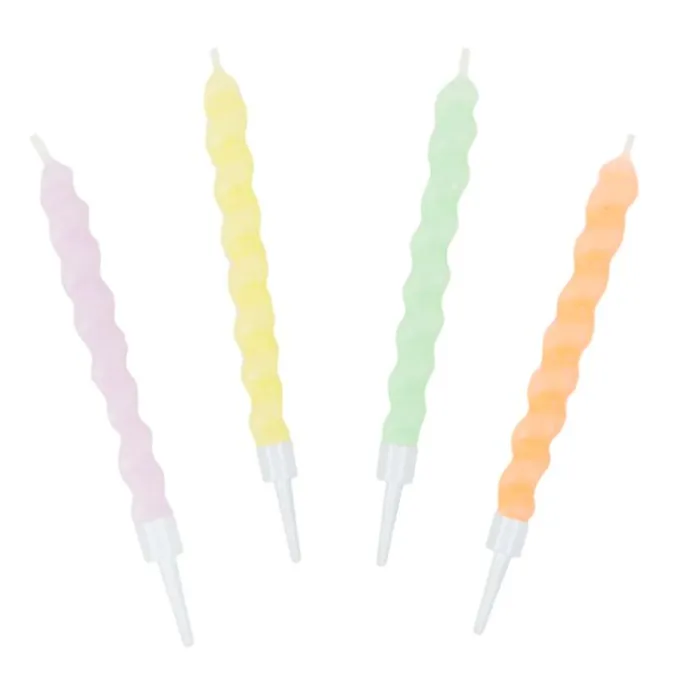 Velas espiral colores pastel (8) - Talking Tables