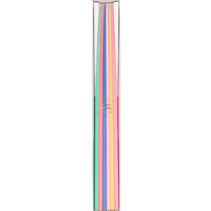 Velas largas cónicas multicolores (12) - Meri Meri