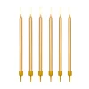 Velas largas doradas (12) - PartyDeco