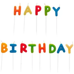 Velas letras colores happy birthday (13) - Amscan