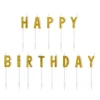 Velas letras con purpurina dorada Happy Birthday (13) - PartyDeco