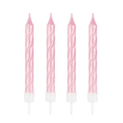 Velas perladas rosas (4) - Modecor