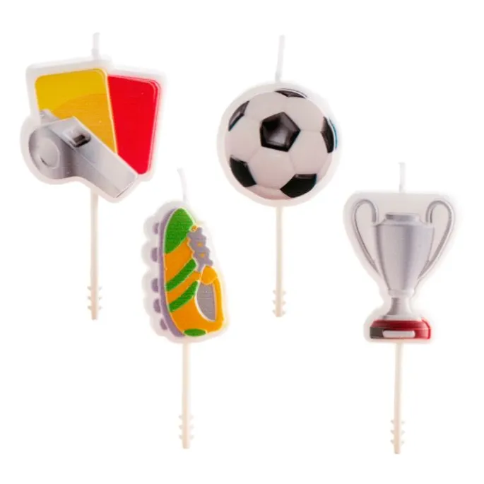 Velas zapatilla, trofeo, pelota y balón de fútbol (4) - Dekora