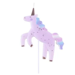 Vela unicornio con purpurina - PME