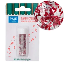 Virutas de oblea bastones de caramelo Navidad 1 g - PME