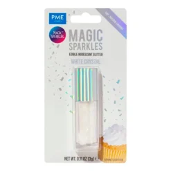 Virutas de purpurina blancas White Crystal Sparkles 3 g - PME