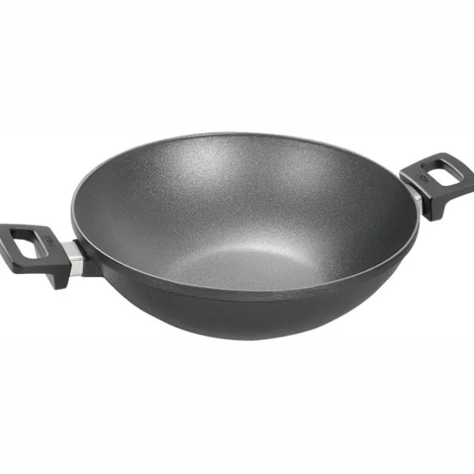 Wok antiadherente Titanium Nowo Inducción 32 cm - Aluminio fundido - Woll + REGALO paño